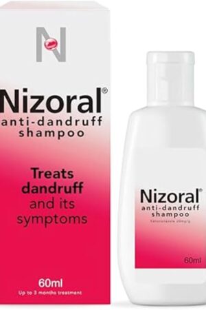 Nizoral Anti Dandruff Shampoo, Perfect for Dry Flaky and Itchy Scalp - 60 ml
